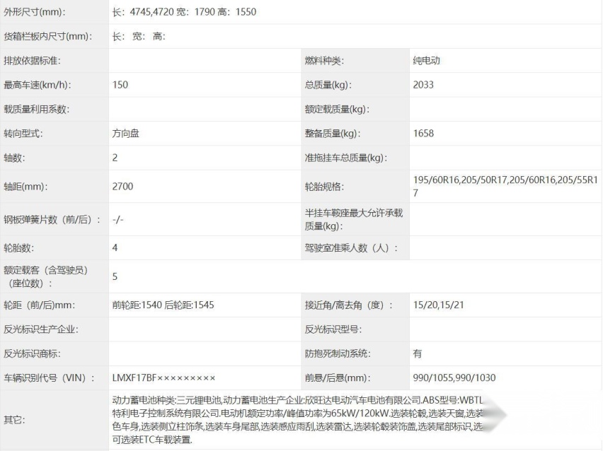 前脸整体感更强！新款东风风行S50 EV申报信息曝光