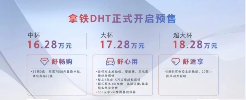 16.28万元起，拿铁DHT开启预售，超级奶爸座驾来了
