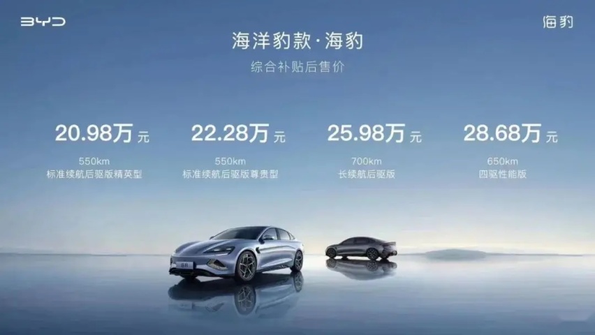 比亚迪海豹导购，高低配配置差异小，20.98万的入门版就不错