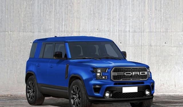 福特硬派SUV Bronco渲染图曝光，将与福特翼虎同平台打