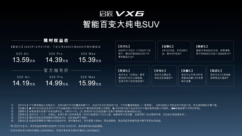 百变大空间 纯电车型启辰VX6 重磅上市