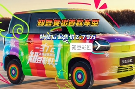知豆彩虹：知豆复出首款车型 补贴后起售价2.79万