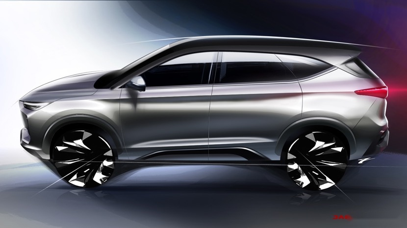 定位三排座中型SUV，定名嘉悦X8，江淮全新SUV设计图发布