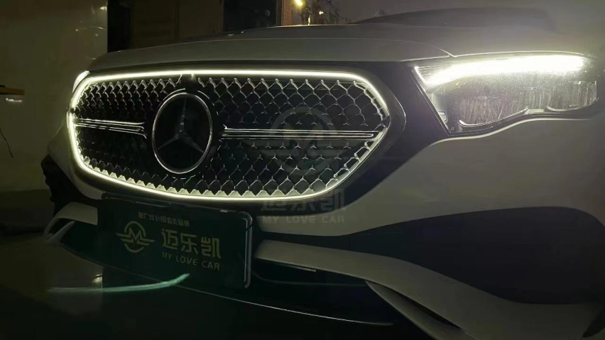 小升级大变化，2024款奔驰E300L改装原厂发光中网