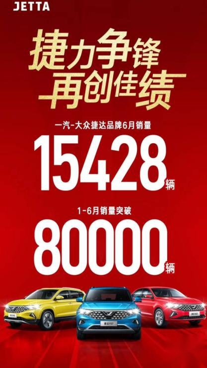 2020半年销量破8万，捷达旗下只不过才三款车