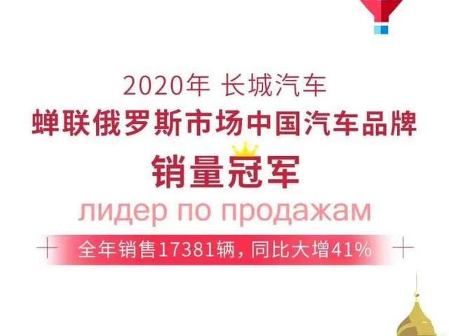 每天车闻：长城蝉联2020年俄罗斯销量最高中国品牌
