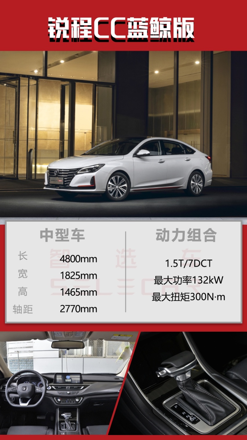 9.79万起，长安锐程CC蓝鲸版上市，4款车哪款更值得买？