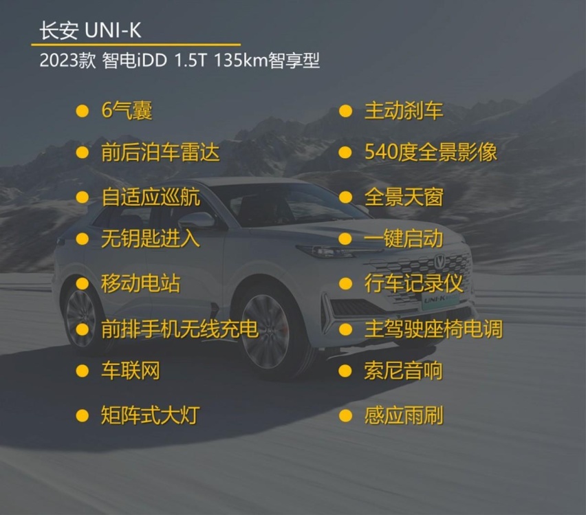 为了座椅通风 智趣型最值得购买 长安UNI-K 智电iDD购车手册