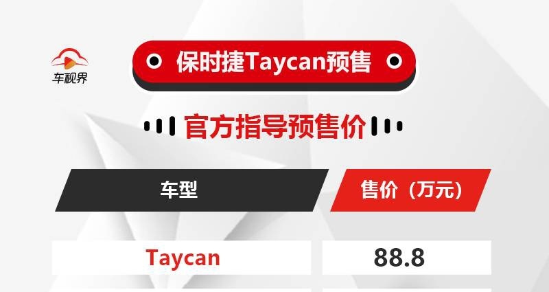比model 3快0.2秒，入门级Taycan预售88.8万