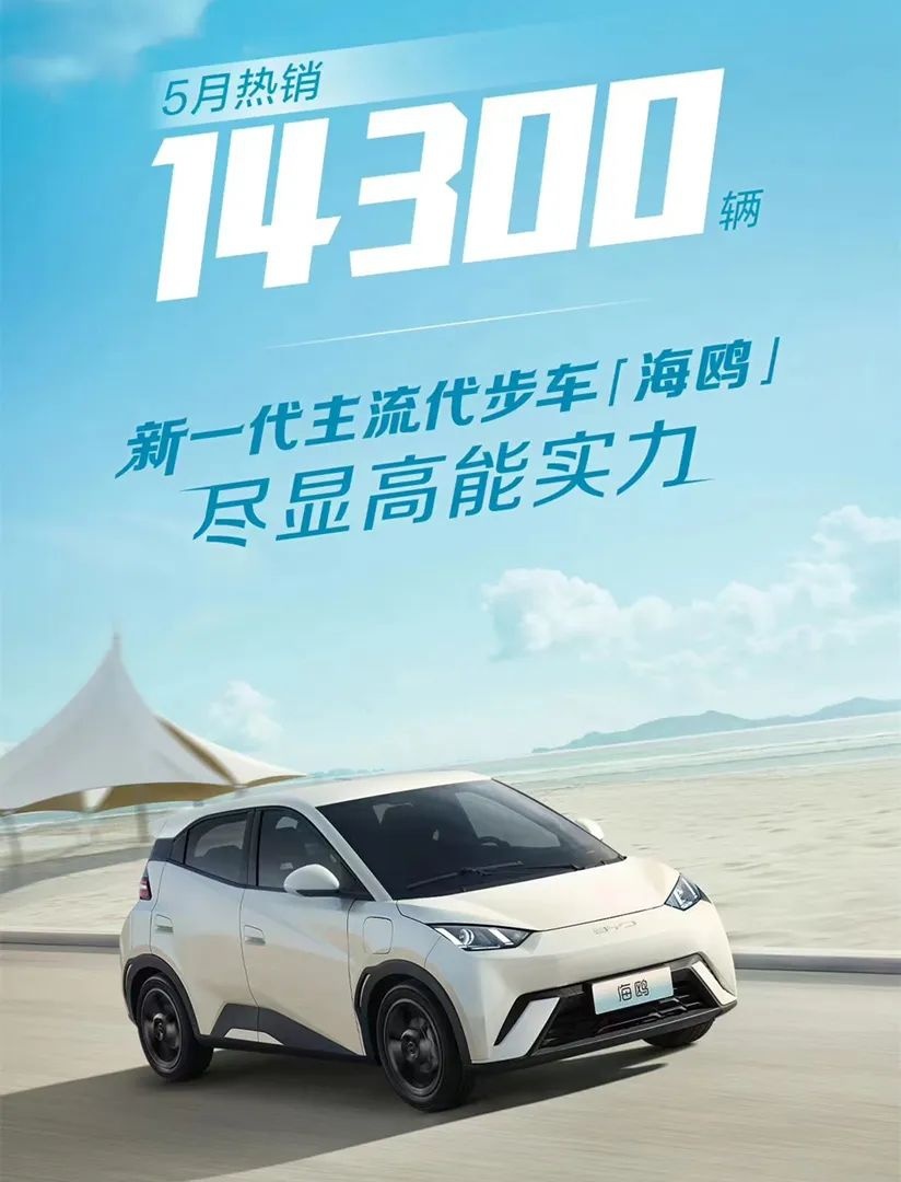 比亚迪海鸥首月14300辆，消费升级下的新一代主流代步车