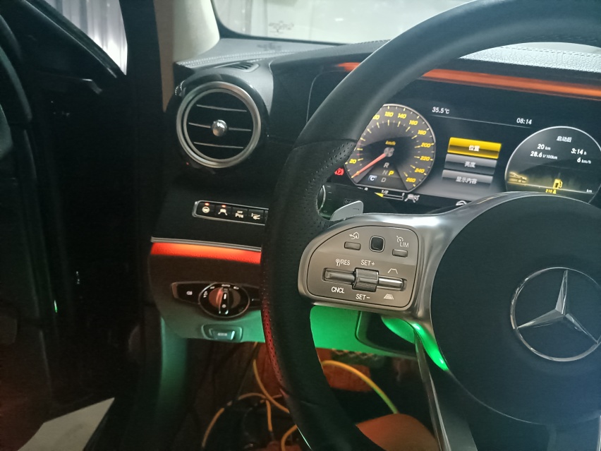 20款奔驰E300升级抬头显示HUD 智能辅助驾驶23P施工案例分享