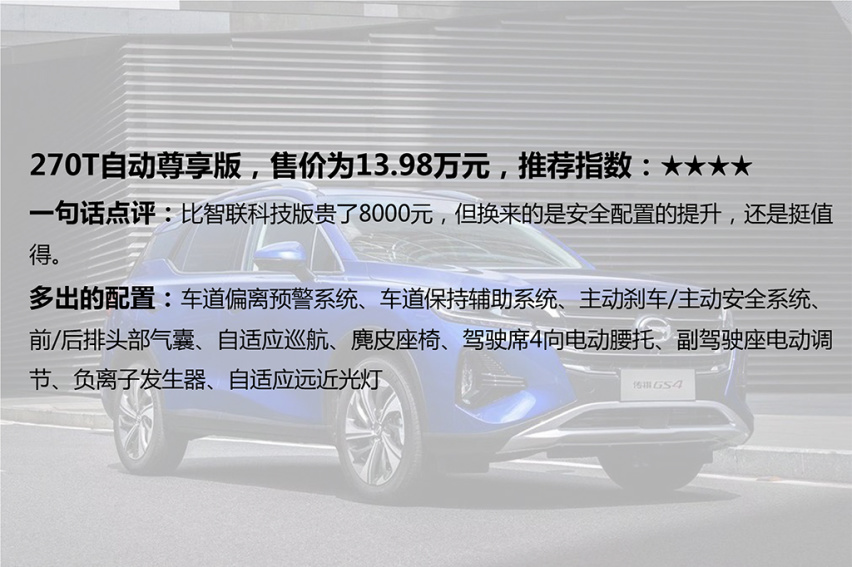 自主紧凑型SUV新选择 传祺GS4买哪款最划算？