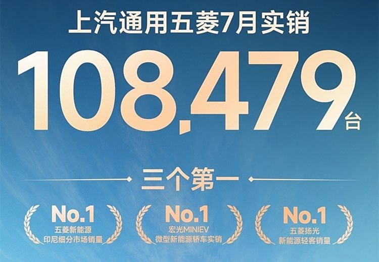 两组数据，一升一降，五菱有喜也有忧