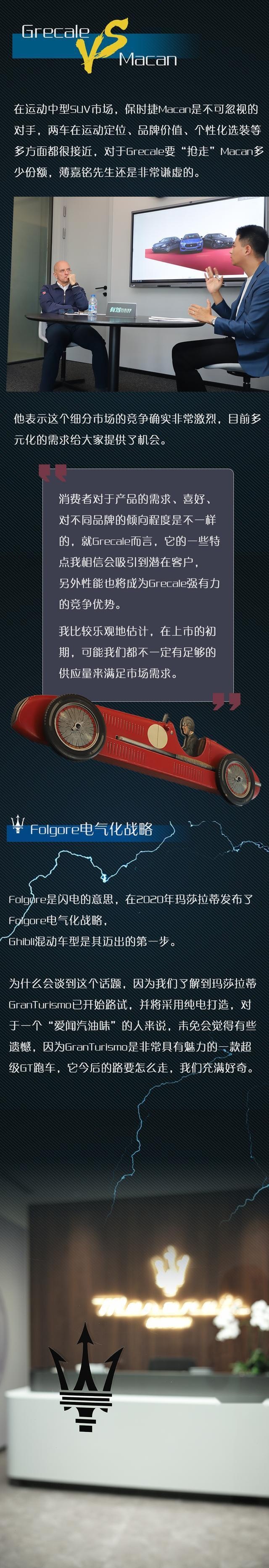 独家专访｜Grecale SUV明年发布，玛莎拉蒂品牌电动化大潮将至！
