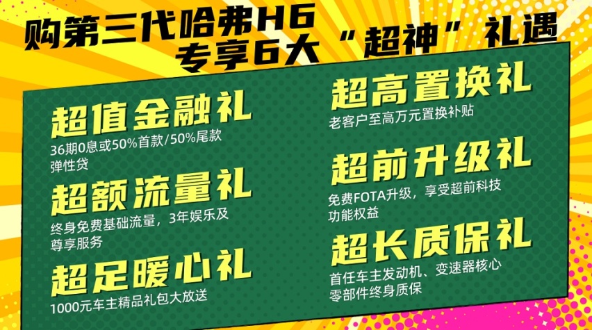 神车归来,第三代哈弗H6上市 售价11.59-13.49万元