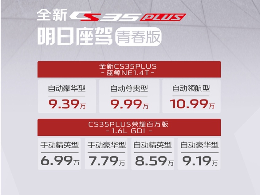 蓝鲸双雄 全新CS35PLUS/2021款逸动PLUS上市