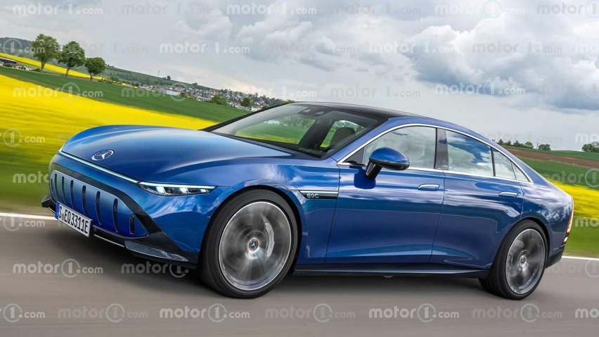 源自概念车设计,对标特斯拉Model 3,奔驰EQC轿车渲染图曝光