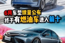 6月车型销量公布终于有燃油车进入前十