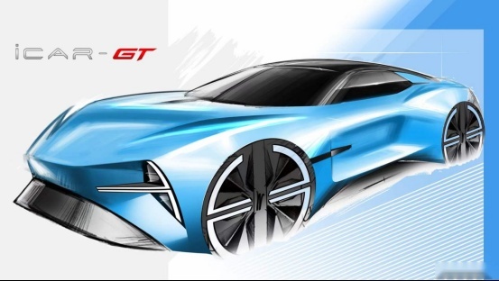 造型时尚前卫，奇瑞iCar GT跑车设计草图发布