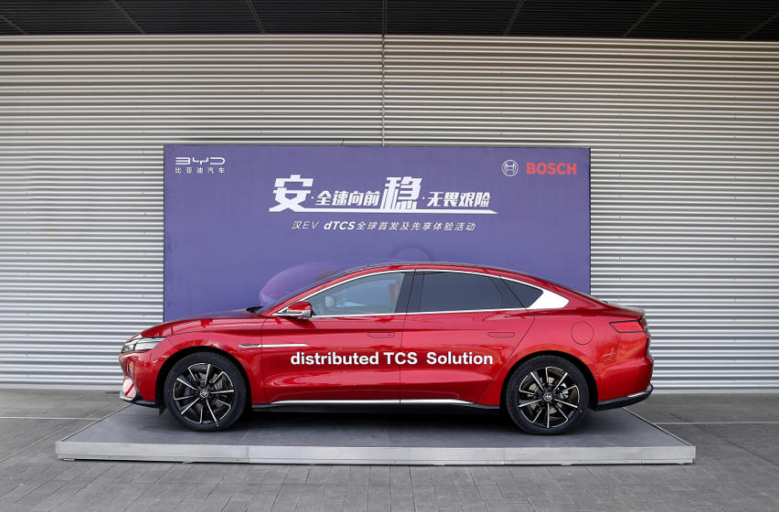 打造极致安全，汉EV四驱版成全球首款搭载dTCS的新能源汽车