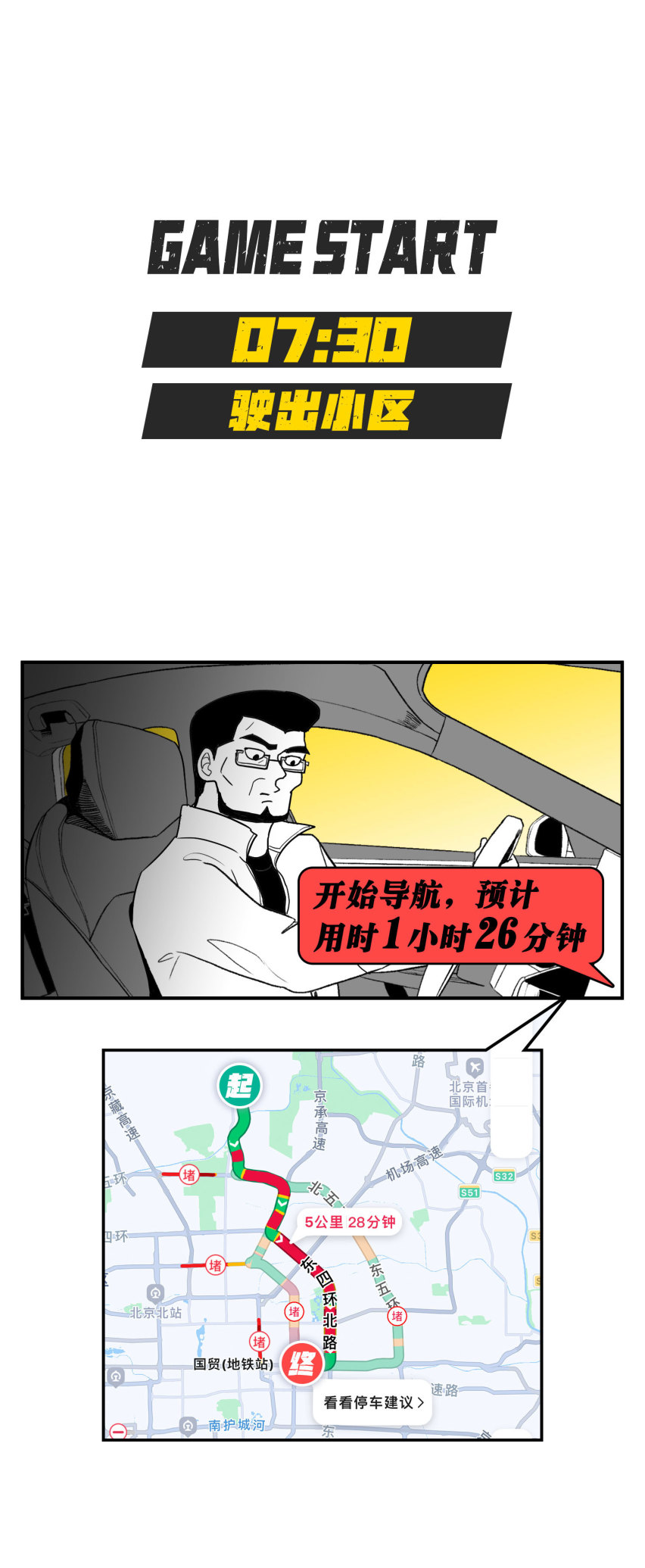 斗智斗勇，伤神费力，开车通勤的人值得瑞思拜