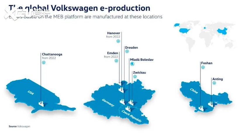 快讯｜张图看全大众汽车在全球的纯电汽车工厂