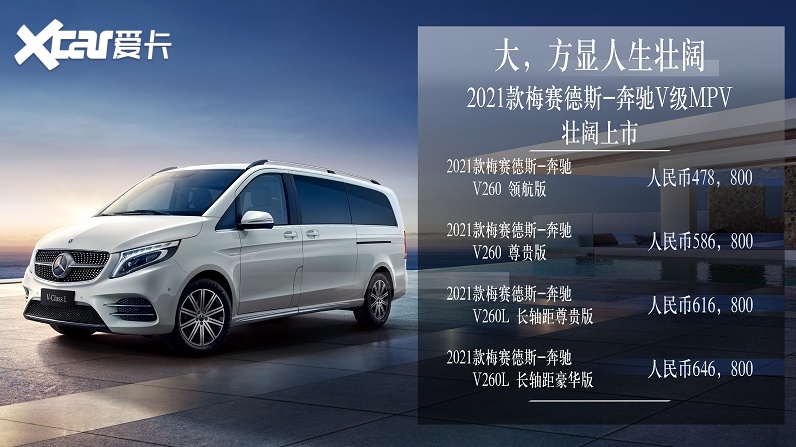 新V驾到 2021款奔驰V级MPV在天津平治正式上市