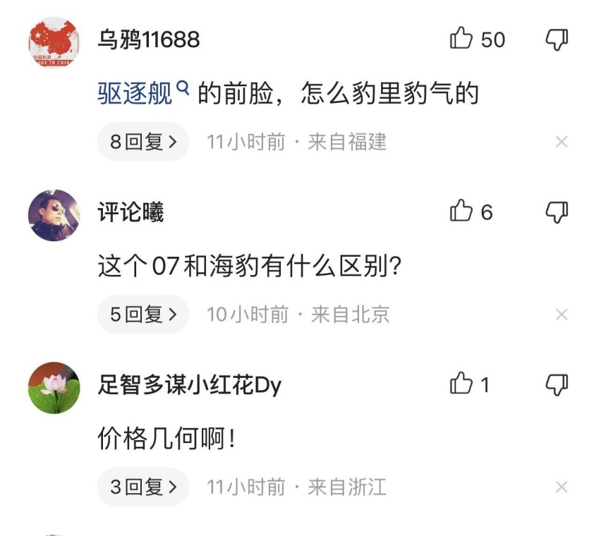 比亚迪驱逐舰07亮相，长近5米，定位B级，网友：怎么豹里豹气的？