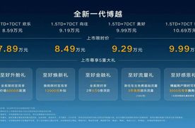 【E汽车】上市限时价7.89万起 吉利全新博越正式上市