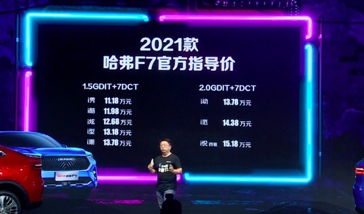 加量不加价，2021款哈弗F7/F7x正式上市