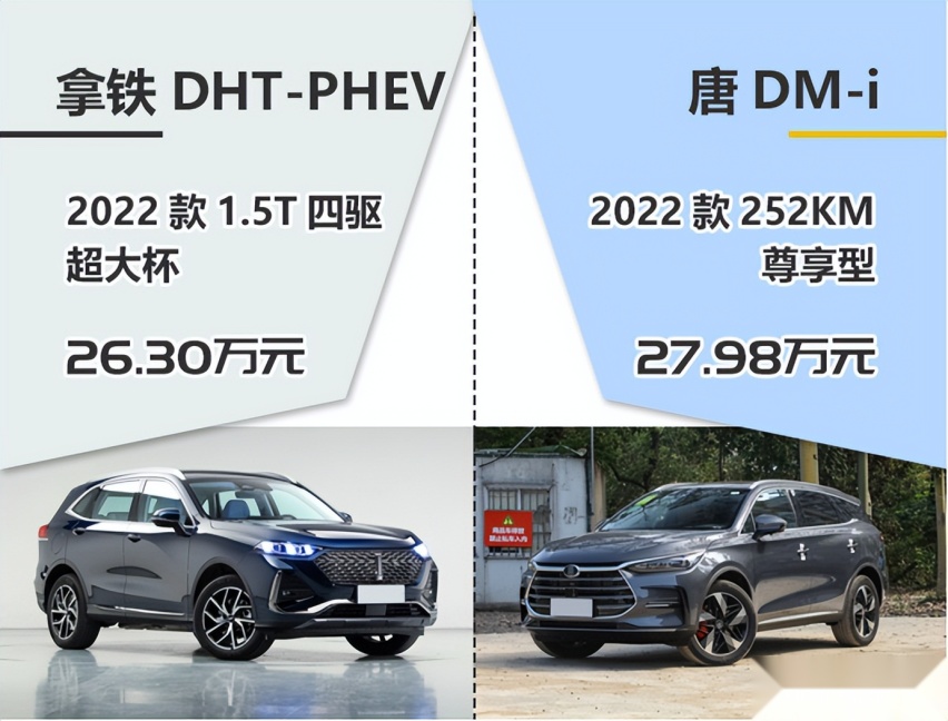 续航0焦虑的SUV怎么选？拿铁DHT-PHEV对比唐DM-i