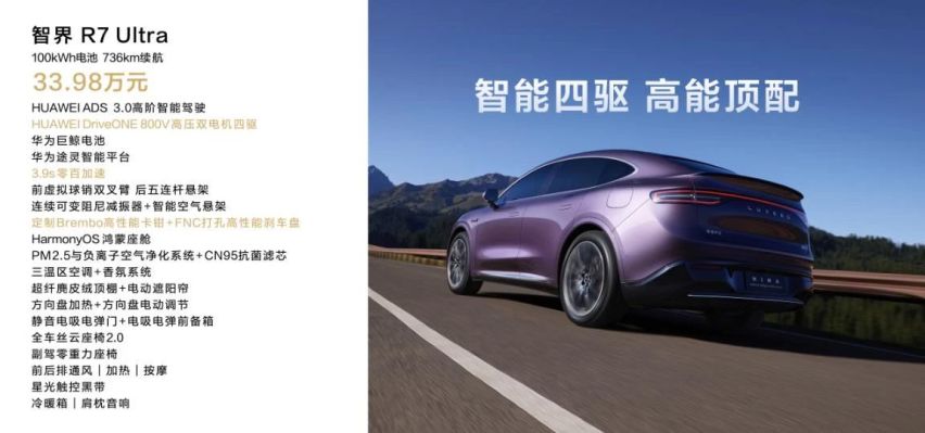 25.98万起，智界R7正式上市！