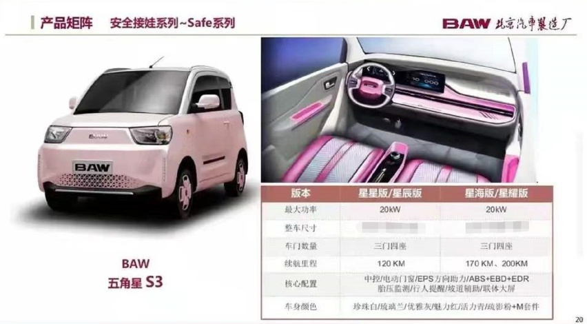 五菱小车又有新对手？北汽制造S3、S5曝光，配双联屏+300km续航