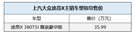 主销车型售价35.99万，途昂X开启大型SUV双子星战略