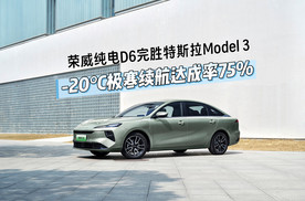 荣威纯电D6完胜特斯拉Model 3，-20℃极寒续航达成率75%