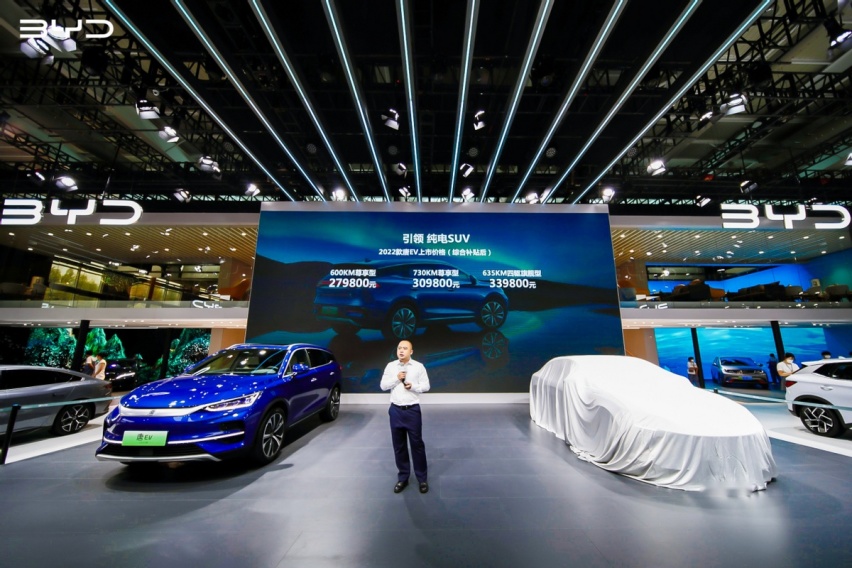 2022长春国际车展，比亚迪2022款唐EV、海豹闪耀登场，成全场焦点