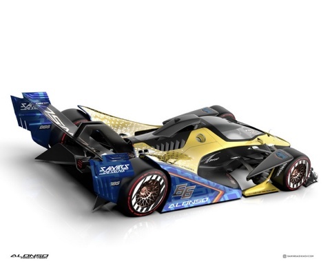 IndyCar概念车，装个翅膀就是未来的太空战机了吧
