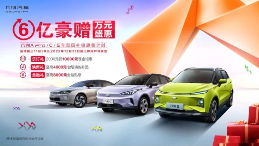 @购车一族，几何汽车年末大动作！6亿补贴不容错过