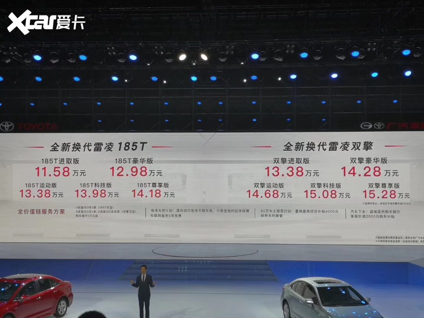 广汽丰田雷凌自2014年进入中国，凭借其运动外观、经济且强劲