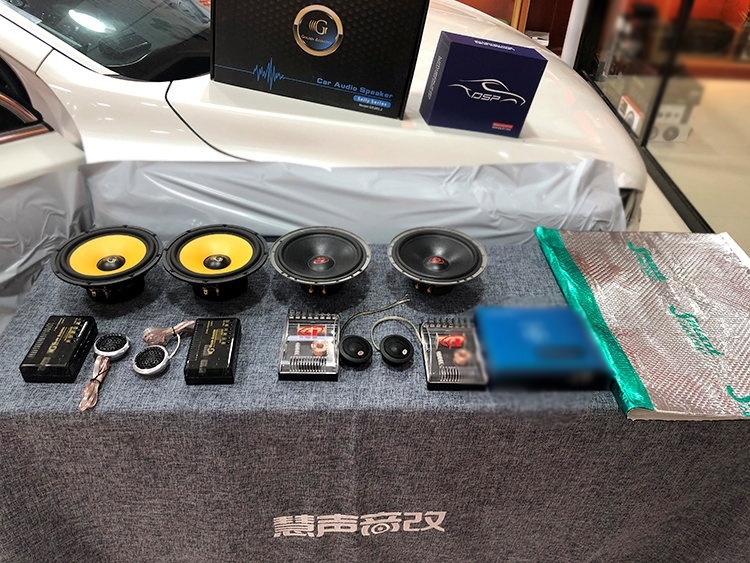 乌市慧声标致汽车音响改装德高ST两分频，黄金声学GS两分频