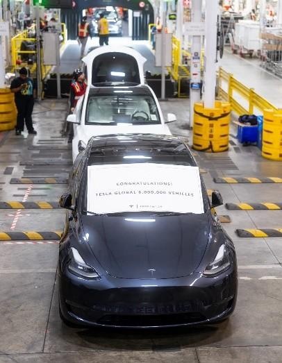 特斯拉2024年一季度全球交付约38.7万台电动车