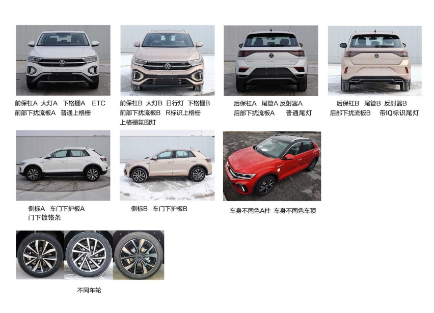 升级1.5T发动机 新款大众T-ROC探歌申报信息曝光 换装贯穿式尾灯