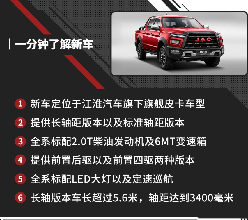 轴距3米4的无敌实用的悍途上市！巨能装，顶配16.48万！