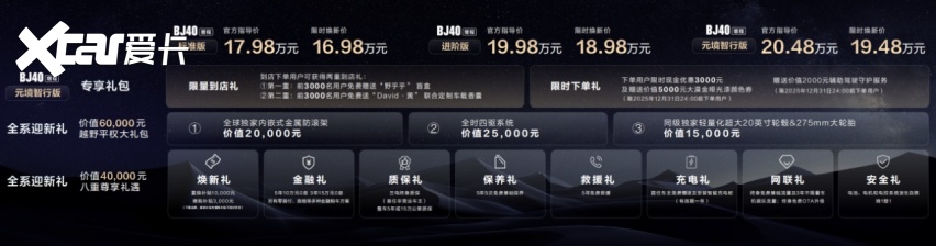 硬派智行双突破!限时换新19.49万元 BJ40增程元境智行版上市