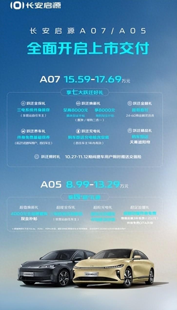 速度可够快，长安启源A07/A05全面开启上市交付