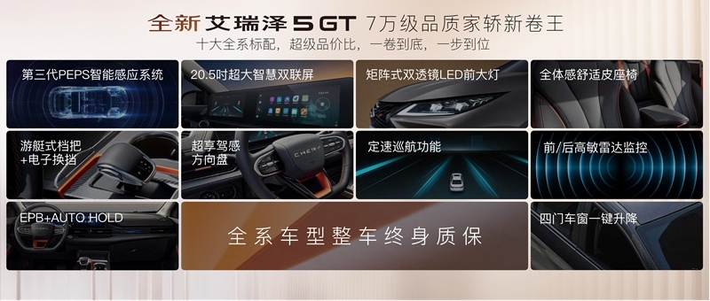 全新艾瑞泽5 GT席卷A级家轿 售价仅7.99万起