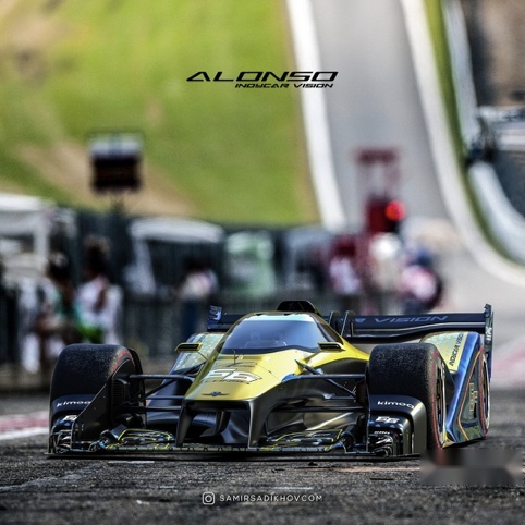 IndyCar概念车，装个翅膀就是未来的太空战机了吧