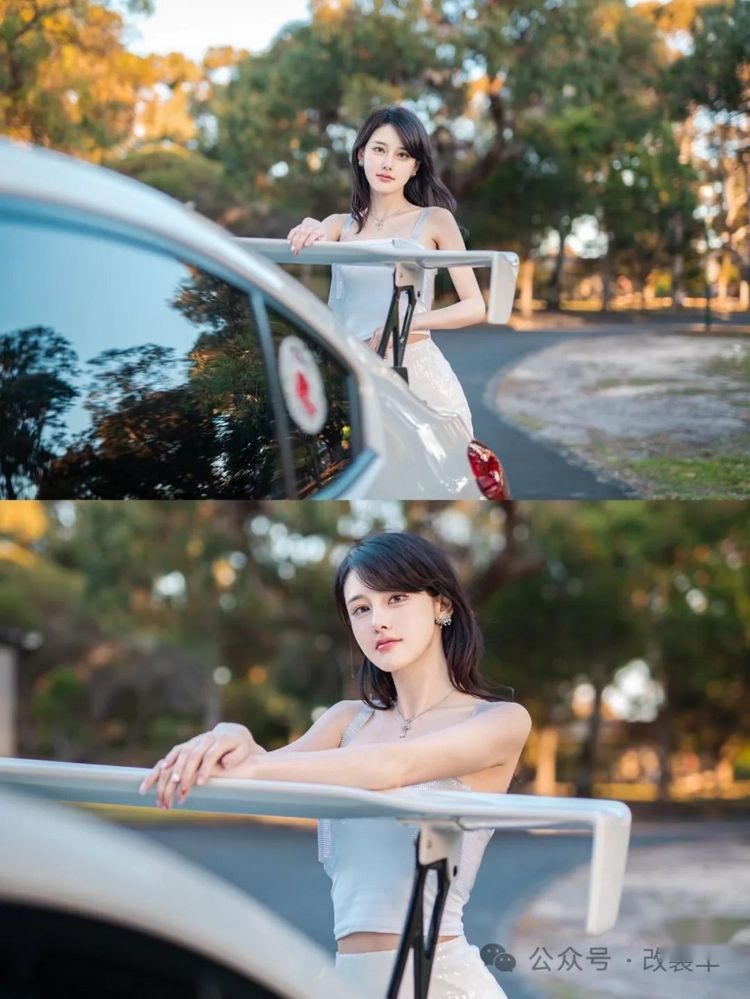 樱花粉点缀的竞技风11代斯巴鲁WRX STI，小姐姐都表示无法抗拒