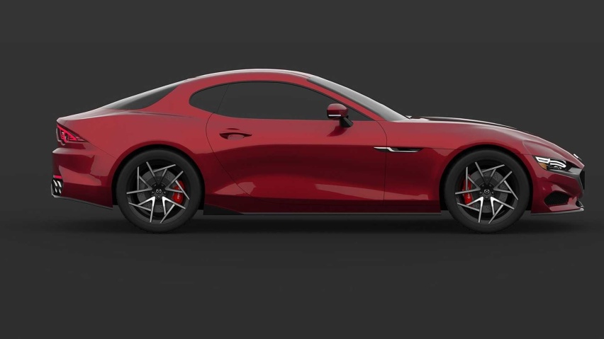 马自达RX-7渲染图，设计太漂亮了