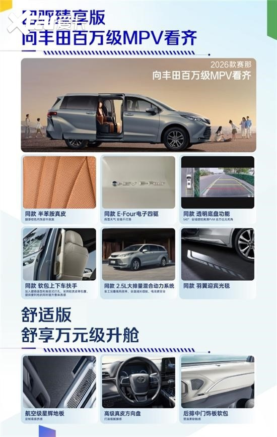 2026款赛那上市：首推四驱航空座椅款